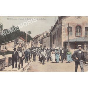 Rives (Is&egrave;re) papeteries du Bas Rives sortie des ateliers