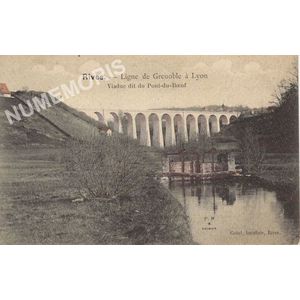 Rives Ligne de Grenoble &agrave; Lyon viaduc dit du Pont-du-Boeuf