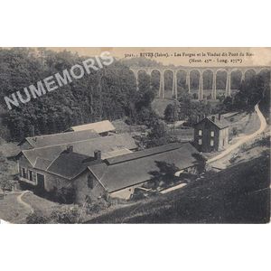 5021 Rives (Is&egrave;re) les forges et le viaduc dit pont du Boeuf (haut. 45 m log. 275 m)