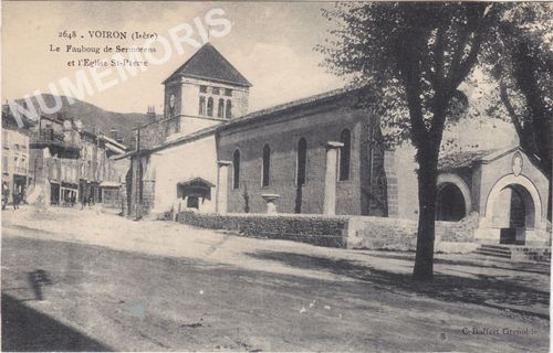 2648 Voiron (Is&egrave;re) le faubourg de sermorens et l'&eacute;glise St Pierre