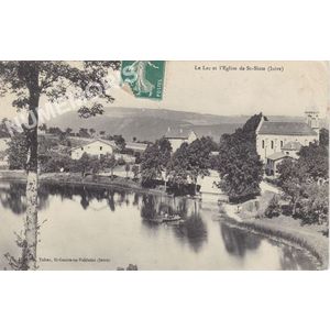 le lac et l'église de St-Sixte (Isère)