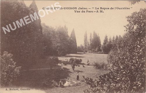 Coublevie-Voiron (Is&egrave;re) "le repos de l'ouvri&egrave;re" vue du Parc A. M.