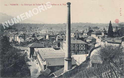 113 Voiron la fabrique de toiles Villard, Castelbon et A. Vial 