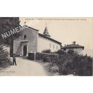 Eglise de Vourey et ancien clocher des Templiers (XIIe siècle)