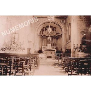 Vourey int&eacute;rieur de l'&eacute;glise Saint Martin en 1900