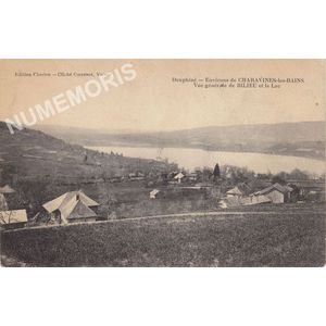 Dauphin&eacute; environs de Charavines-les-Bains vue g&eacute;n&eacute;rale de Bilieu et le lac