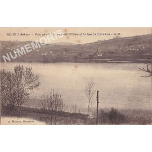 Bilieu (Is&egrave;re) vue g&eacute;n&eacute;rale, le Petit Bilieu et le lac de Paladru A.M.
