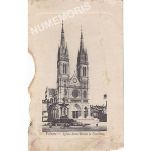 Voiron &eacute;glise Saint-Bruno et fontaine