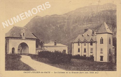 Saint-Julien-de-Ratz le ch&acirc;teau et la grande Sure (alt. 1921 m)