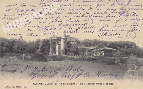 JG 434 Saint-Julien-de-Ratz (Is&egrave;re) le ch&acirc;teau Paul Blanchet
