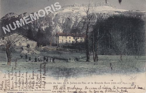 environs de Voiron bords du lac de St-Julien-de-Ratz et la Grande-Sure (1924 m.) phot. Ch. M.