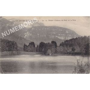 Saint-Julien-de-Ratz (Is&egrave;re) lac de l'h&ocirc;tel ch&acirc;teau du Ratz et la S&ucirc;re