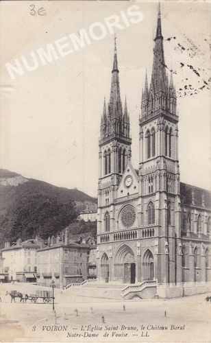 003 Voiron l'eglise Saint-Bruno, le ch&acirc;teau Baral Notre-Dame de Vouise