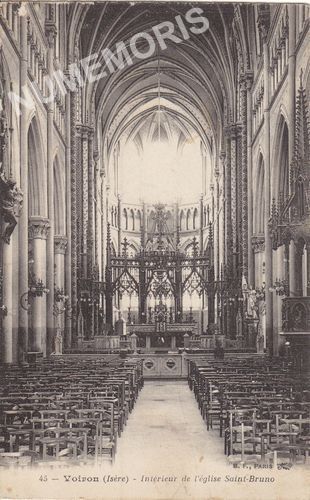 045 Voiron (Is&egrave;re) int&eacute;rieur de l'&eacute;glise Saint-Bruno