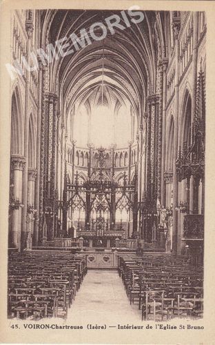 045 Voiron-Chartreuse (Is&egrave;re) int&eacute;rieur de l'&eacute;glise Saint-Bruno