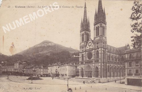 053 Voiron (Is&egrave;re) La Cath&eacute;drale et le coteau de Vouise