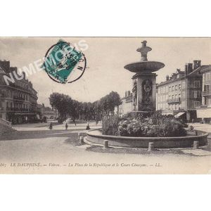 867 le dauphin&eacute; voiron la place de la r&eacute;publique et le cours C&eacute;nozans LL