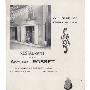 publicit&eacute; du restaurant Rosset