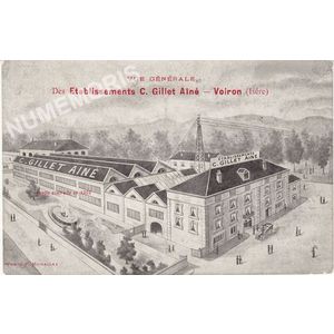 vue g&eacute;n&eacute;rale des etablissements C. Gillet Ain&eacute; Voiron (Is&egrave;re)