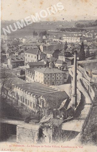 039 Voiron la fabrique de toiles Villard, Castelbon et A. Vial