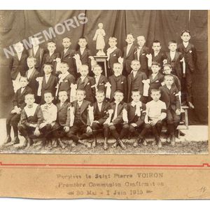 premi&egrave;re communion et confirmation &agrave; Sermorens en 1915