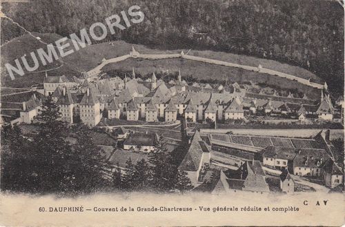 060 Dauphin&eacute; couvent de la Grande-Chartreuse vue g&eacute;n&eacute;rale r&eacute;duite et compl&egrave;te