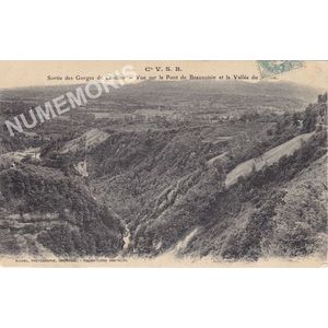 Cie VSB sortie gorges de Chailles vue sur le Pont de beauvoisin et la vall&eacute;e du guiers