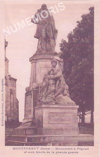 Montferrat (Isère) monument à Pégoud et aux morts de la grande guerre