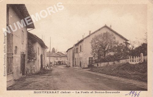 Montferrat (Isère) la poste et borne-souvenir