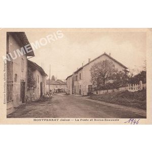 Montferrat (Is&egrave;re) la poste et borne-souvenir