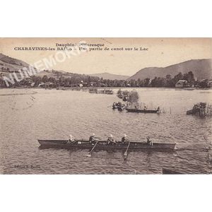 Dauphiné pittoresque Charavines-les bains une partie de canot sur le lac