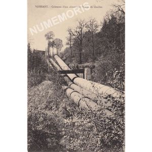 Voissant colonnes d'eau alimentant l'usine de Chailles