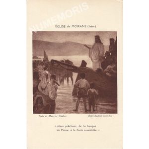 Eglise de Moirans (Is&egrave;re) toile de Maurice Chabas