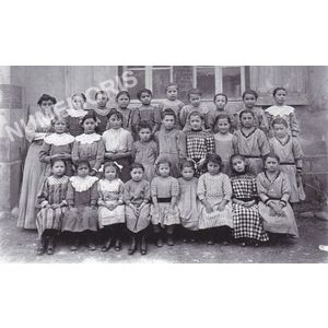 Bilieu : école avant 1914 avec Mme Burlon