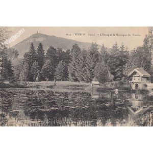 2644 Voiron (Is&egrave;re) l'&eacute;tang et la montagne de Vouise