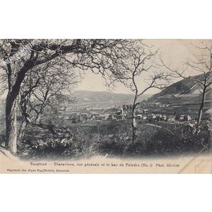 Dauphin&eacute; Charavines, vue g&eacute;n&eacute;rale et la lac de Paladru (n�1)
