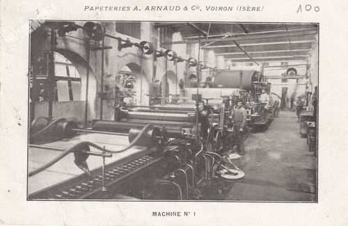 papteries A. Arnaud & Cie, Voiron (Is&egrave;re) machine n�1