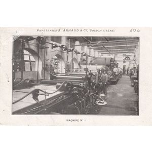 papteries A. Arnaud & Cie, Voiron (Is&egrave;re) machine n�1