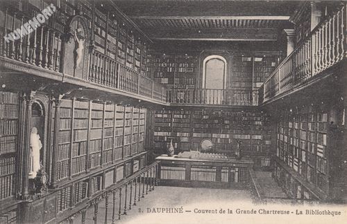 002 Dauphin&eacute; Couvent de la Grande Chartreuse la Biblioth&egrave;que