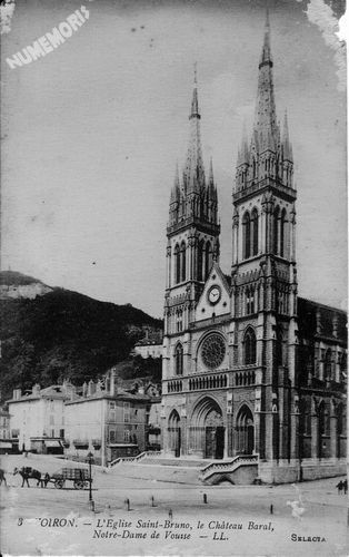 003 Voiron l'&eacute;glise Saint Bruno, le chateau Baral, Notre Dame de Vouise LL