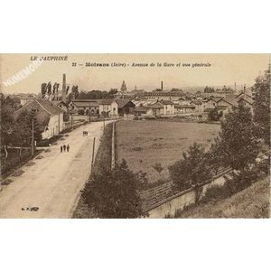 021 Moirans (Is&egrave;re) avenue de la gare et vue g&eacute;n&eacute;rale