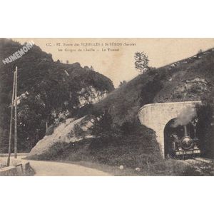 Cc 87 route des Echelles &agrave; St-B&eacute;ron (Savoie) les gorges de Chaille le tunnel