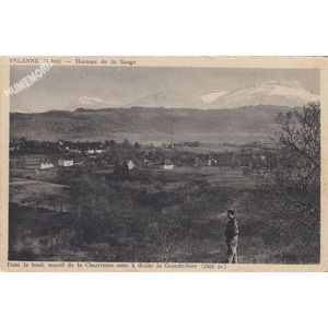 Dans le fond, massif de la Chartreuse avec à droite la Grande-Sure (1924 m.)