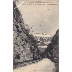 GD 246 le Dauphin&eacute; route de la Grande-Chartreuse le d&eacute;fil&eacute; du Crossey et la Grande-Sure (alt. 1924 m)