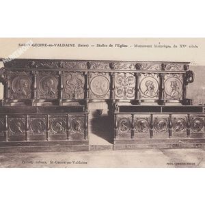 Saint-Geoire-en-Valdaine (Is&egrave;re) stalles de l'Eglise Monument historique du XVe si&egrave;cle