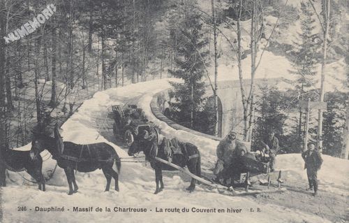 246 Dauphin&eacute; massif de la Chartreuse la route du couvent en hiver ER