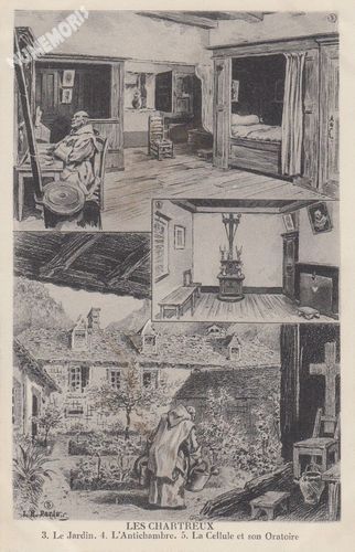 les Chartreux 3. le jardin 4. l'antichambre 5. la cellule et son oratoire