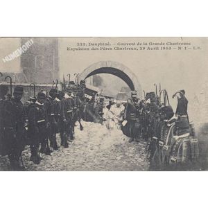 223 Dauphin&eacute; Couvent de la Grande Chartreuse Expulsion des P&egrave;res Chartreux, 29 avril 1903 n� 1 ER