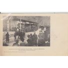 Ev&egrave;nements de la Grande Chartreuse, 29 avril 1903 groupe de manifestants sous les hangars, centre de ralliement