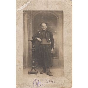 carte-photo de zouave montfrinaud en 1917